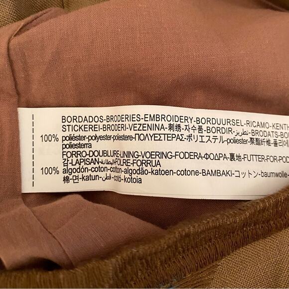 Zara Embroidered Brown Boho Navajo Print Skirt size small - Picture 7 of 8